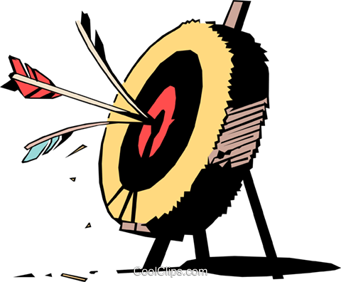 Cartoon Target Royalty Free Vector Clip Art Illustration - Alvo Desenho Png (854x700)