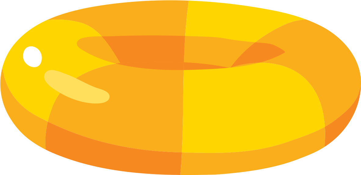 Yellow Swimming Ring - Circle (1200x1200)