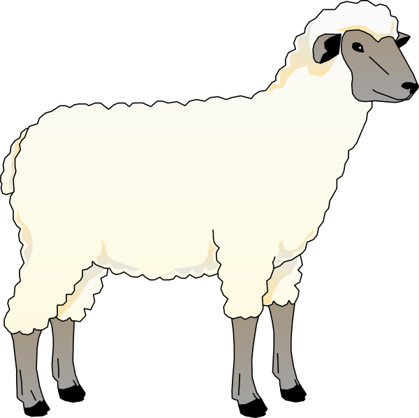 Sheep Ewe Clip Art Free Vector / 4vector - Animated Picture Of Sheep (600x599)