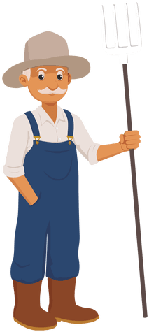 Old Farmer Cartoons, - Farmer Cartoon Png (512x512)