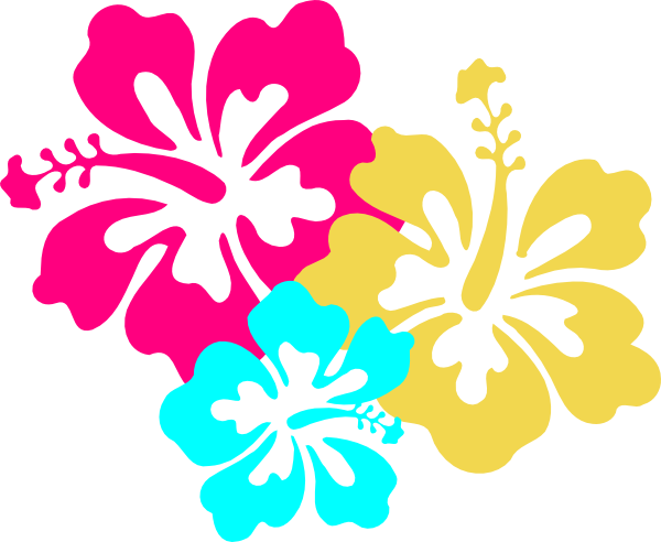 Hibiscus-flower Arrangement - Hawaiian Flower Transparent Background (600x492)