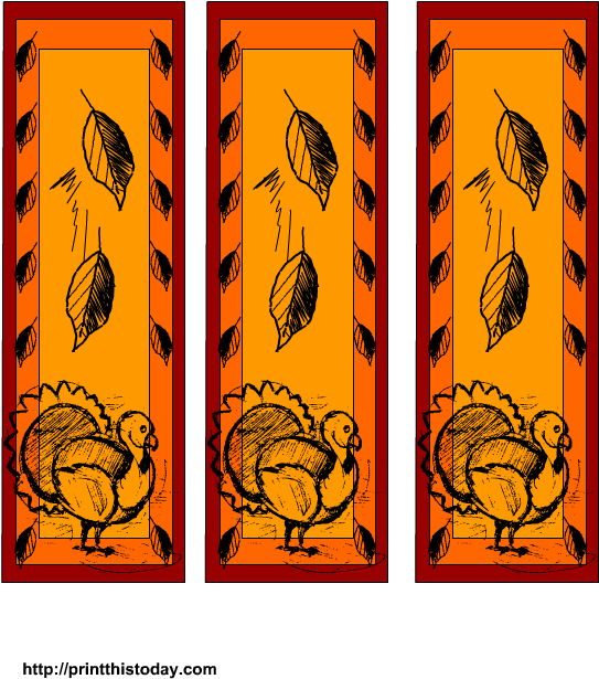 Leaf Pile Clip Art Black And White - Thanksgiving Bookmarks Free Printables (612x792)