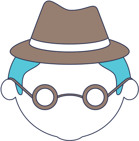 Faceless Caricature Elderly Man With Hat - Caricature (550x550)