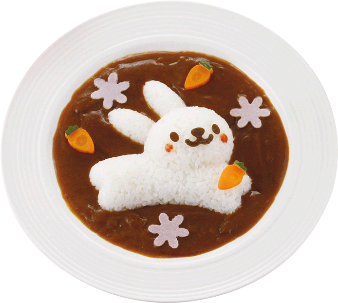 Arnest Bunny Dolphin Rice Mould 4 Piece Set Cartoon - Rice (800x800)