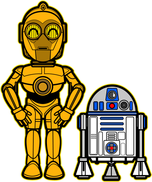 Luke Skywalker Clipart C3po - Kawaii Star Wars (600x750)