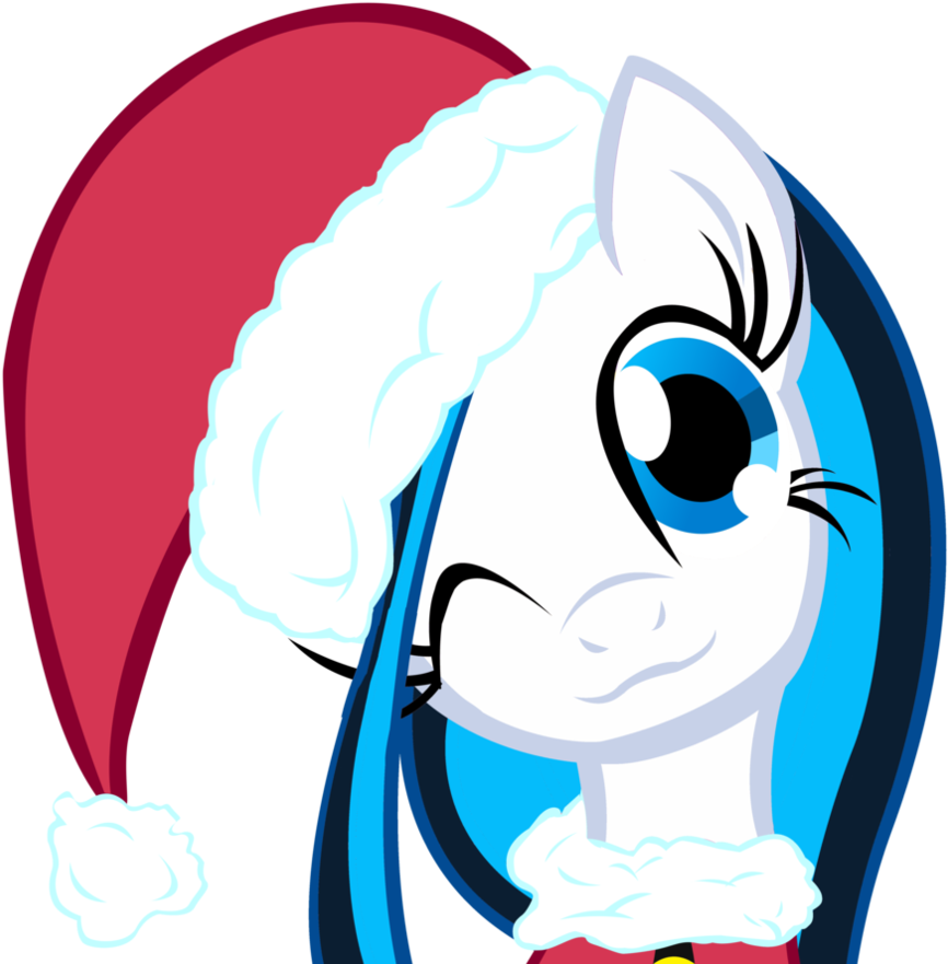 Melody Breeze In A Santa Hat By Hunterz263 - Pony Friendship Is Magic Christmas (894x894)