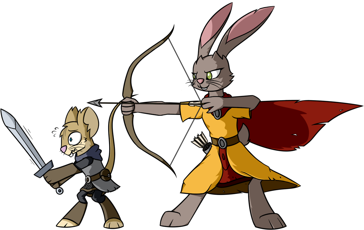 “ “an Inexperienced Scout And Her Blacksmith Friend - Cartoon (1280x804)