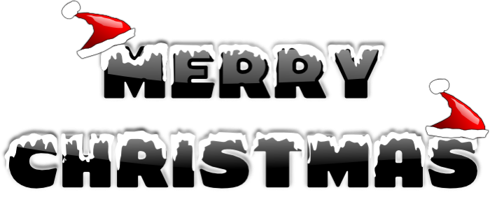 The Words "merry Christmas" Covered In Snow And Decorated - Merry Christmas Greeting Cards (700x282)