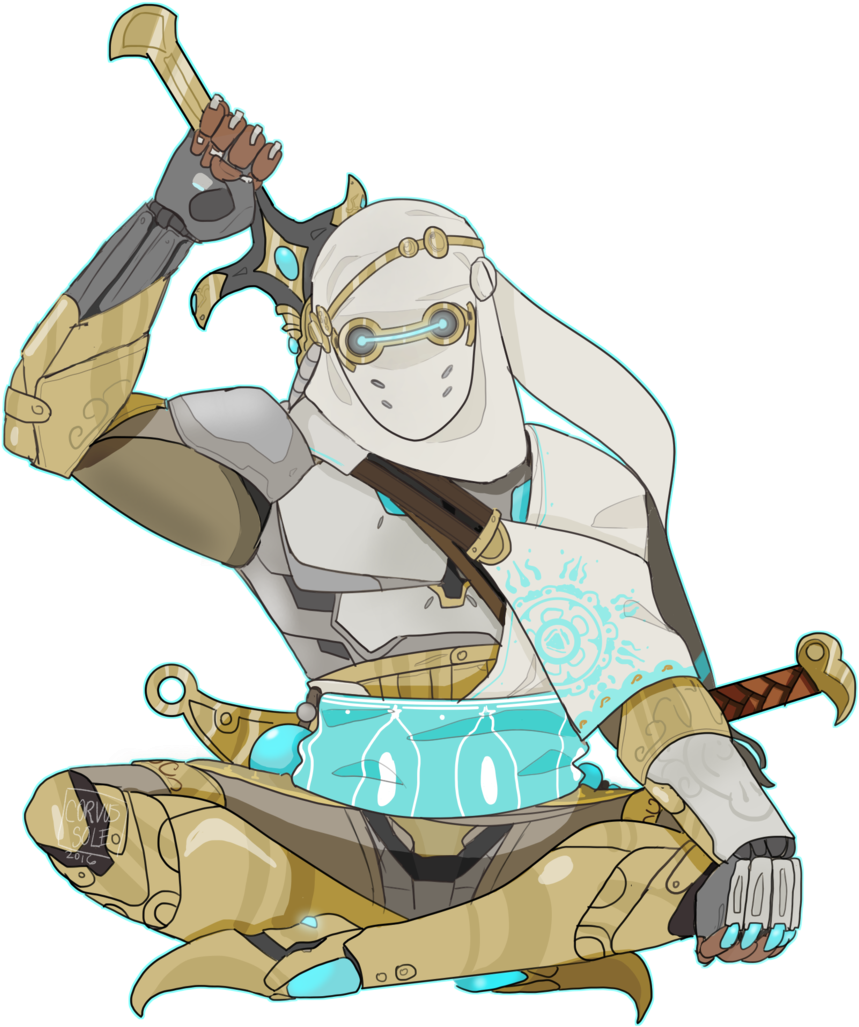 Nomad By Cherrycorvid Nomad By Cherrycorvid - Overwatch Nomad Genji Fanart (1024x1099)