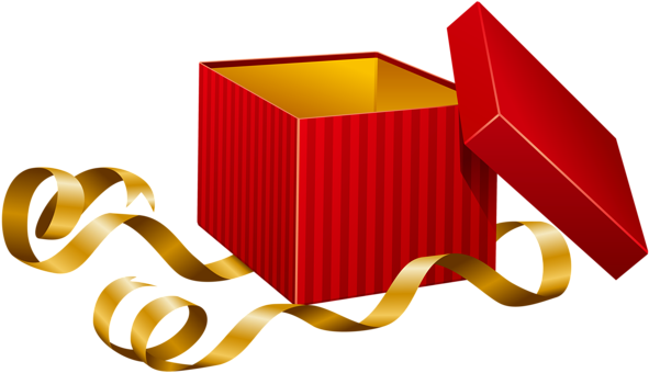 Open Gift Png Clipart Image - Open Present Clipart (600x344)