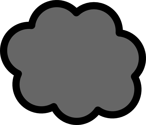 Gray Clouds Clipart 3 By Aaron - Cloud Of Smoke Cartoon (600x514)