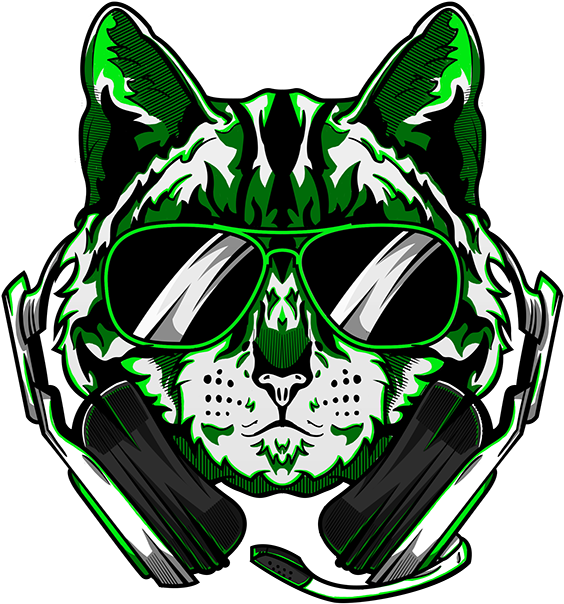 Cat Gaming Logo Png (600x627)