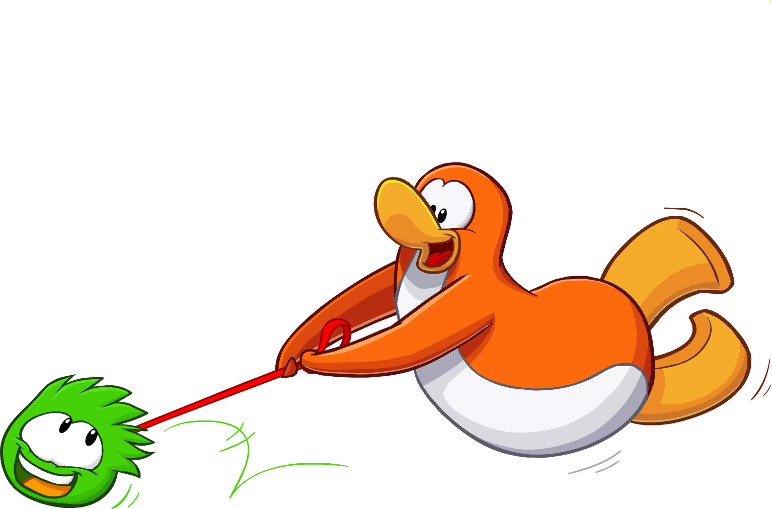 Penguingreen Puffle - Club Penguin Walking A Puffle (1534x1012)