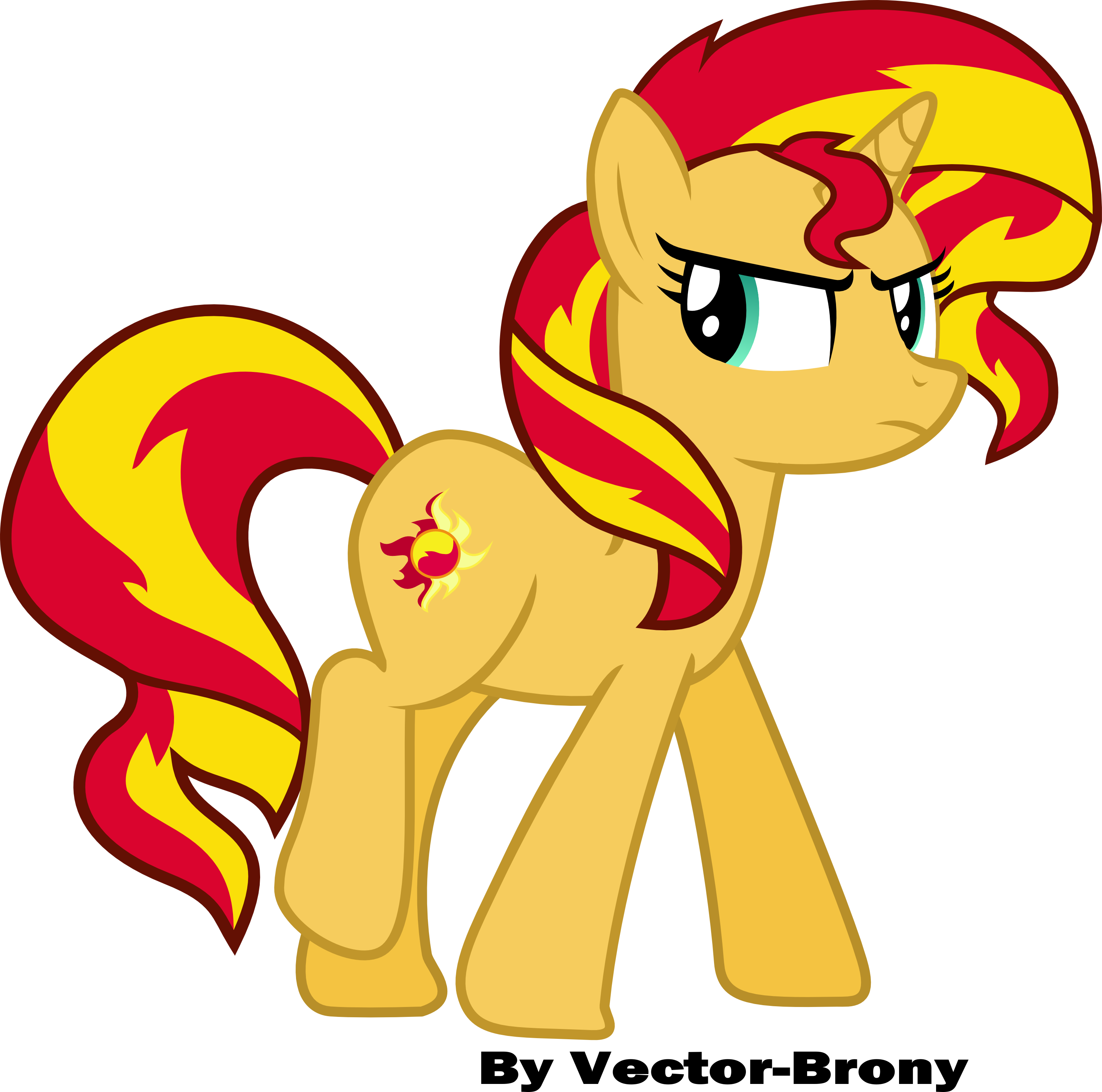 Sunset Shimmer Walking Away By Vector-brony - My Little Pony Sunset Shimmer Pony (3008x2980)