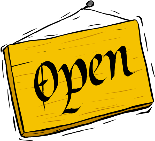 Rses Office Staff - Clip Art Open Sign (600x544)
