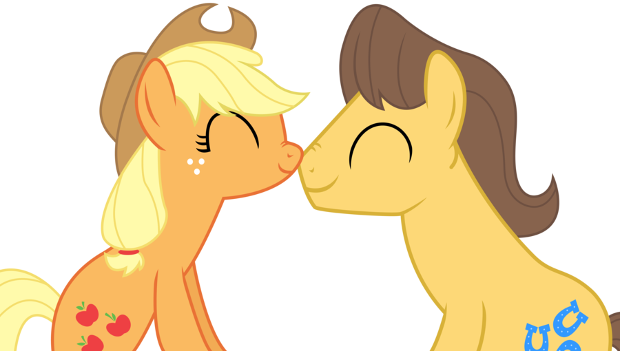 Caramel And Applejack - Mlp Applejack And Caramel Vector (900x510)