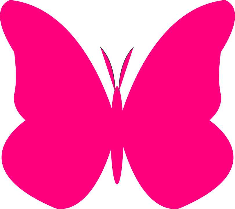Clip Art Butterfly Pink (810x720)