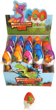 Dinosaur Chocolate Egg With Biscuit - Candy (390x400)