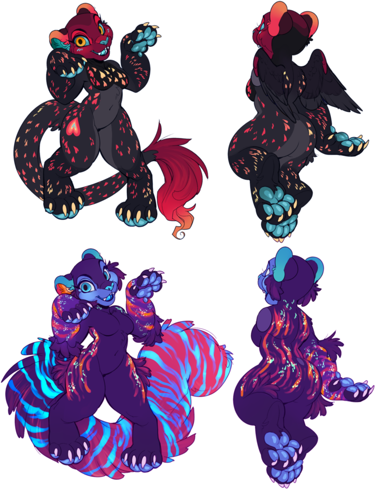 Feline Babes By Avian-king - Cartoon (793x1007)