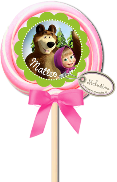 Lecca Lecca Masha E Orso Personalizzato 1pz - Cife Creative Torre Masha And The Bear (600x600)