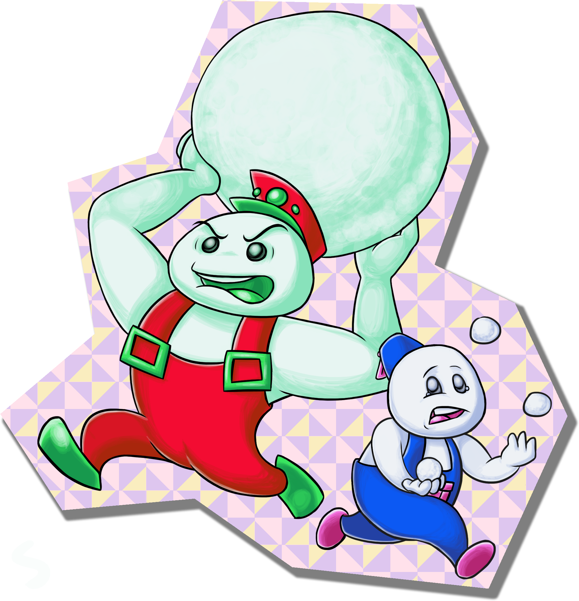 Snow Bros By Sergeantmuffins Snow Bros By Sergeantmuffins - Snow Bros Png (2043x2115)