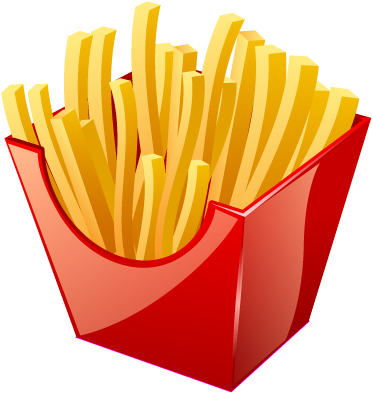 Fries Clipart - French Fries Icon (400x400)