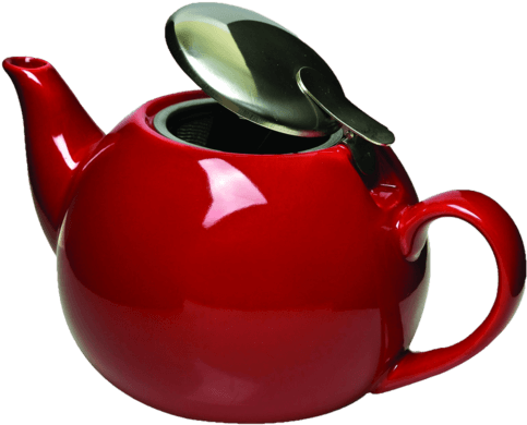 Cast Iron Teapot - Primula 4-qt. Stovetop Tea Kettle, Red (500x500)