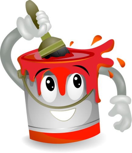 Pintado O Sete No Quintal - Pot De Peinture Dessin (434x500)