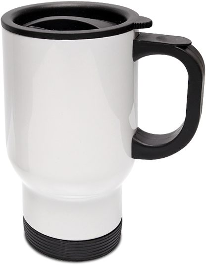 White Travel Mug - White Travel Mug (447x554)
