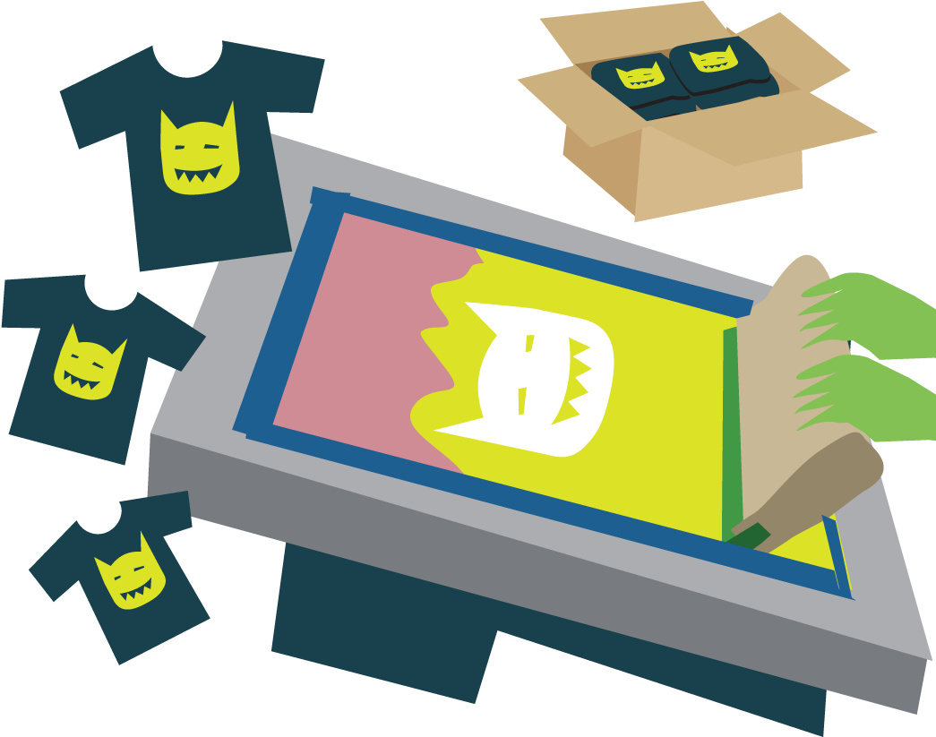 We Print T-shirts - T Shirt Printing Clip Art (1086x852)