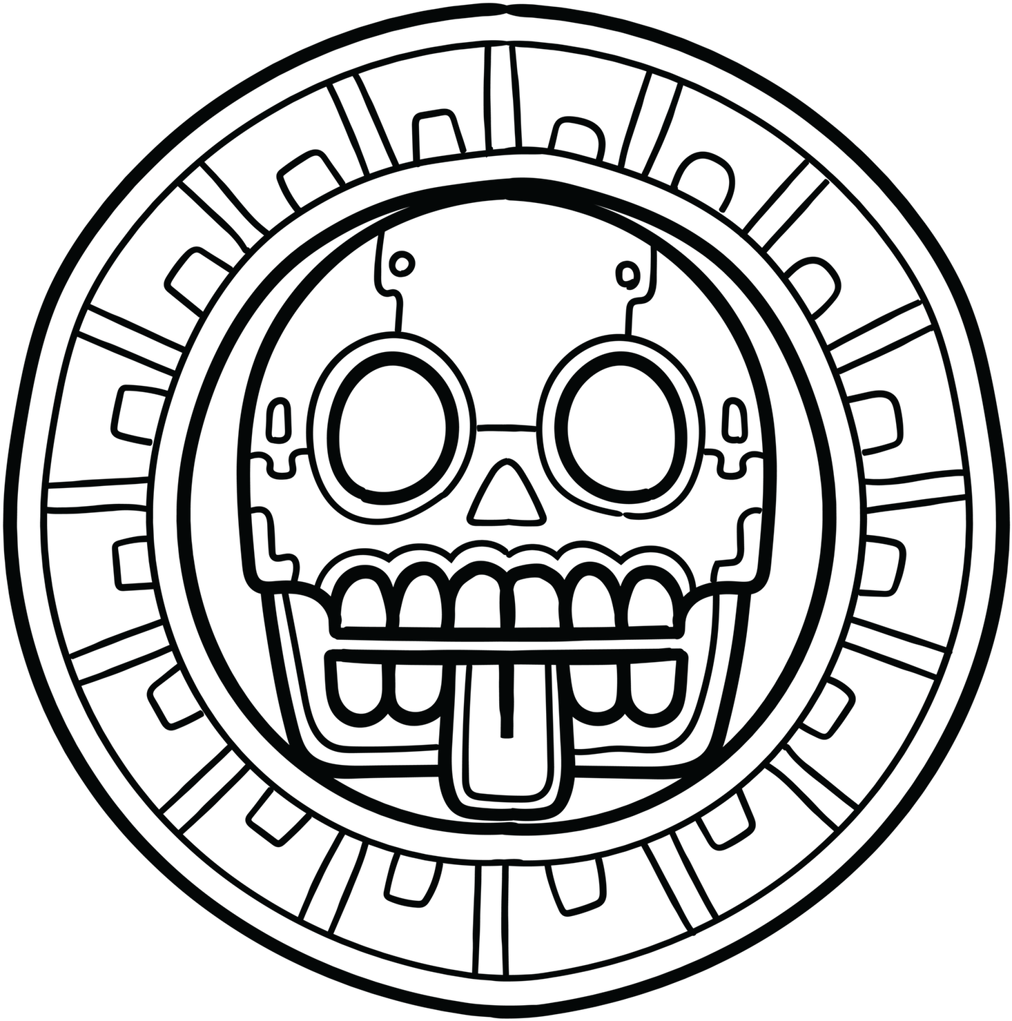 Santa Muerte A Female Deity In The Mexican Folk Region - Circle (1800x1800)