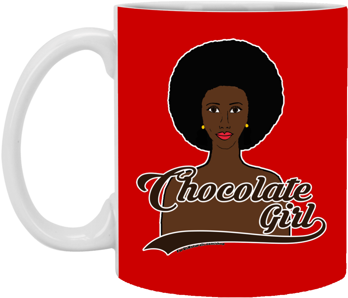 Chocolate Girl White Mug - Mug (1155x1155)