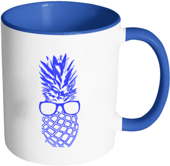 "the Pineapple Life" Blue Accent Coffee Mug 7 By Just - Bible Emergency Numbers Mug - Christian Gifts For Women (390x390)