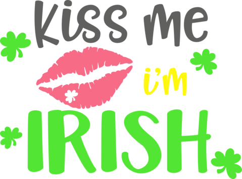 Kiss Me- I'm Irish - Lips Clip Art (479x355)