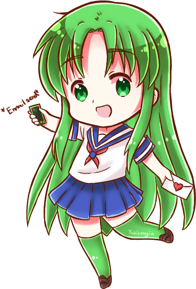 Midori Gurin Chibi By Yukipengin - Chibi (447x608)