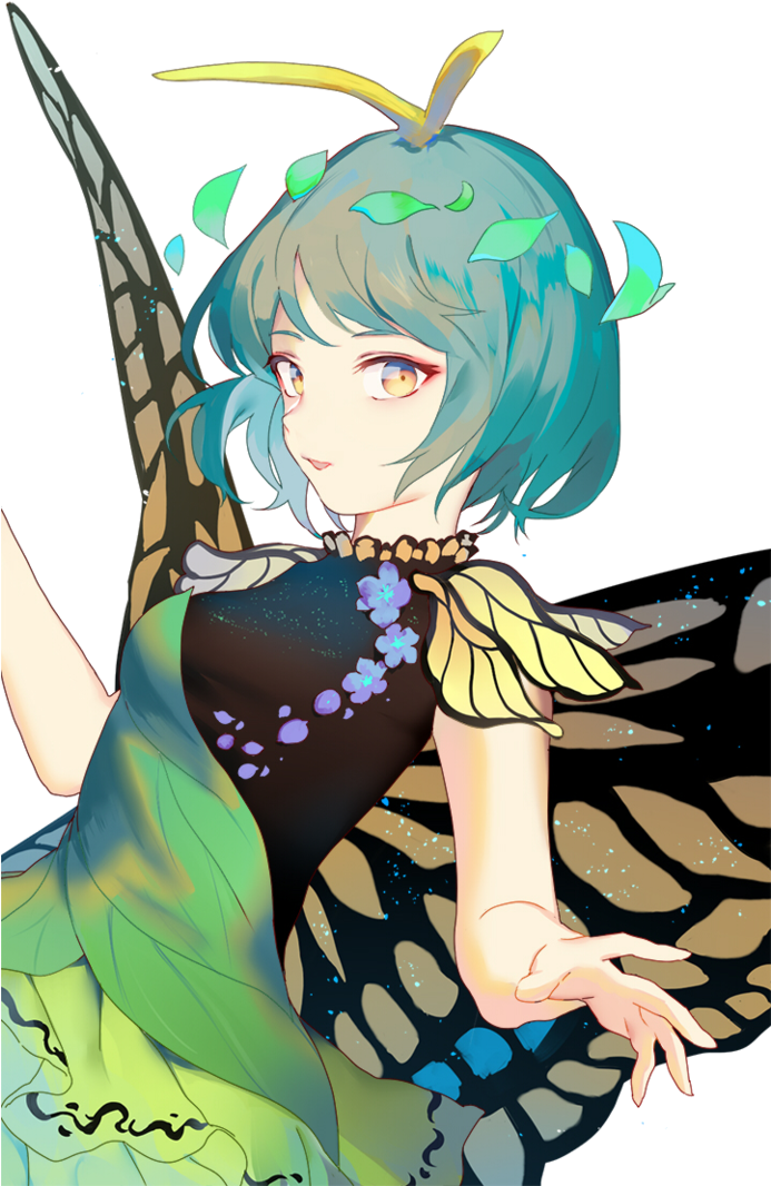 Render Eternity Larva By Minjaecucheoo - Anime Girl With Butterfly Wings (692x1153)