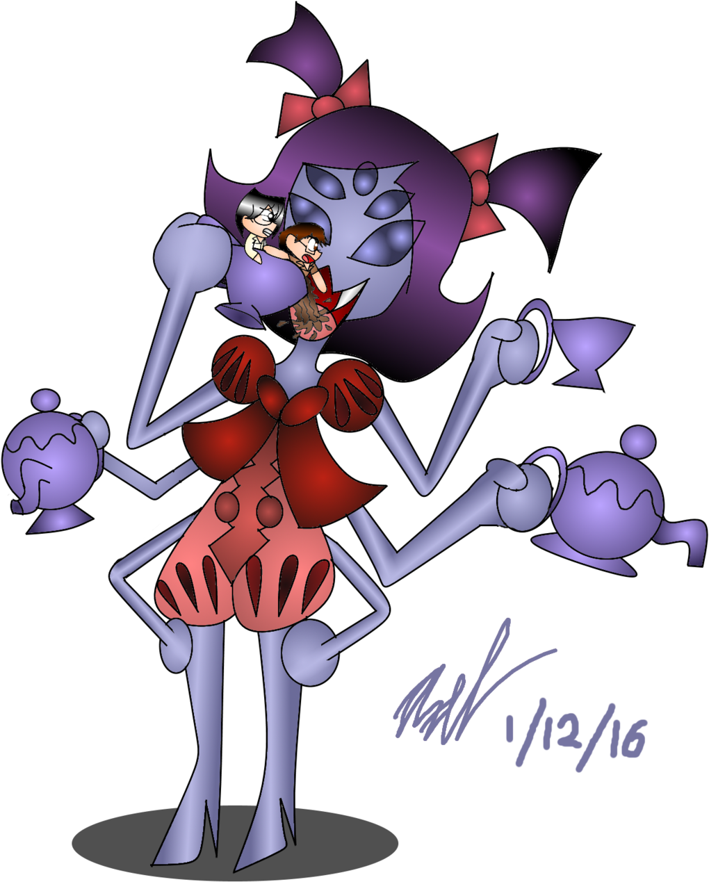 Little Big Muffet's Tasty Tea Treats By Axeldk64 - Muffet Vore (1024x1317)