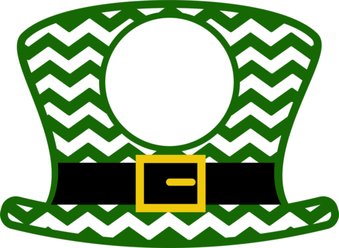 Chevron Leprechaun Hat With Monogram Circle - Frisur Jessica Alba (480x352)