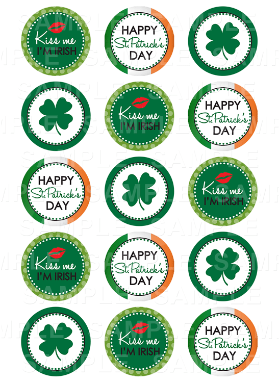 St Patricks Day Edible Cupcake Toppers - Woodbury Dental Arts -marko Kamel, Dds (750x750)