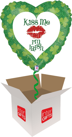 Kiss Me I'm Irish - 18" Kiss Me I'm Irish Holographic - Mylar Balloons (568x568)