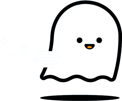 Cute Ghost Lines - Cute Ghost Png (500x500)