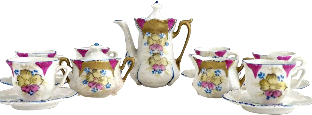Antique Rs Prussia Childs Toy Tea Set Enhanced With - Reinhold Schlegelmilch (1024x1024)