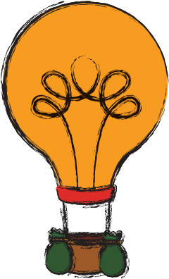 Light Bulb Hot Air Balloon - Personnage Titeuf (550x550)