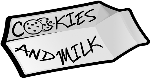 Enjoy The Finest Cookies And Milk That Downtown - Cookie Clip Art (512x292)