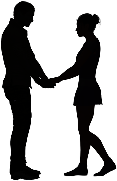 10 First Date Tips For Men - Boy And Girl Holding Hands Silhouette (658x720)