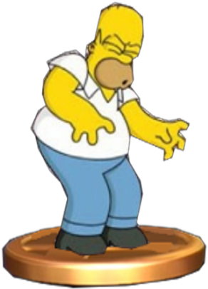 Homer Simpson Trophy - Jumpin' Banana Simpsons - Usb Mouse - Pc (655x480)