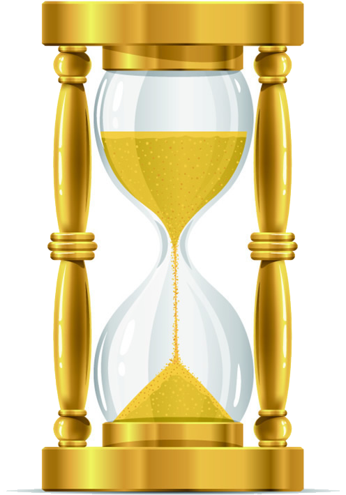 Hourglass Gold Clip Art - Golden Hourglass Png (560x791)