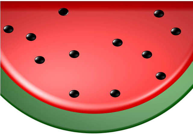 Watermelon Clipart Red Watermelon - Watermelon And Polka Dots Throw Blanket (640x480)