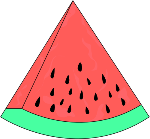 Melon - Clipart - - Slice Of Watermelon Clipart (500x463)