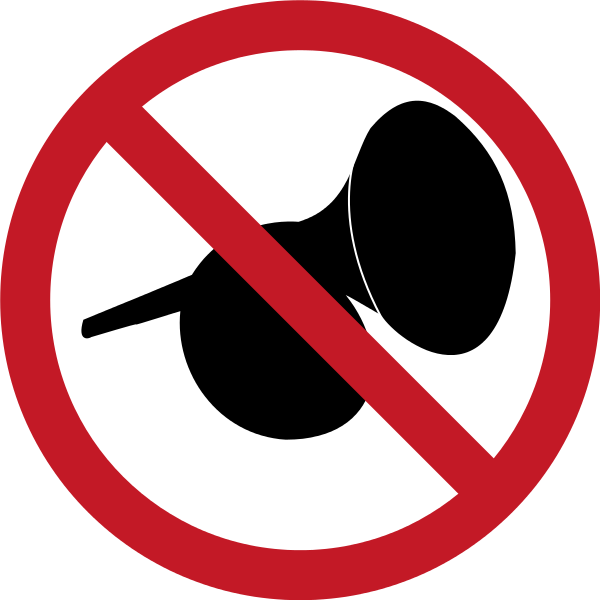 Obey Clipart Traffic Enforcer - No Blowing Of Horn Sign (2000x2000)
